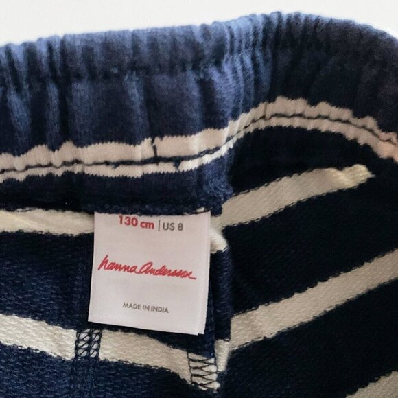 Hanna Andersson Boy Striped Sweat Shorts 8 Years or 10 Years - Picture 2 of 7